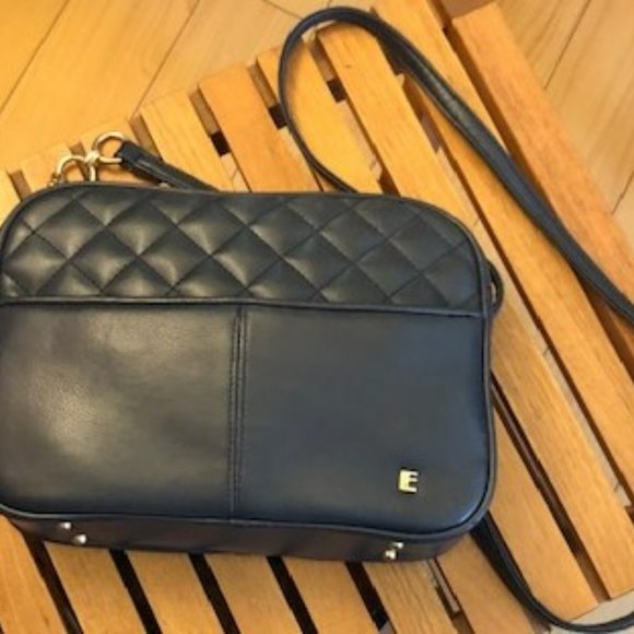 Lesley Fay Brown Leather Quilted Shoulder Ba - Picture 1 of 7